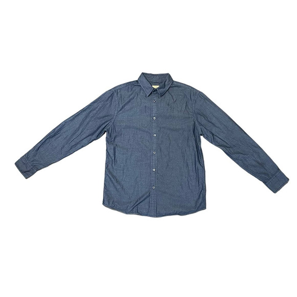Tre Vero III Men's Long-sleeved Button-up Shirt Size Medium Navy Blue‎ - Picture 4 of 7